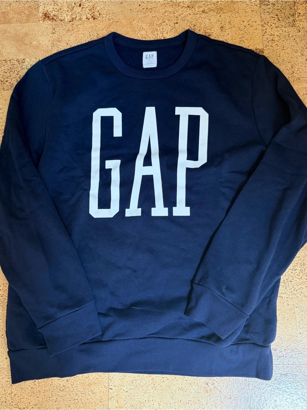 GAP Men's Navy Crewneck with White Logo